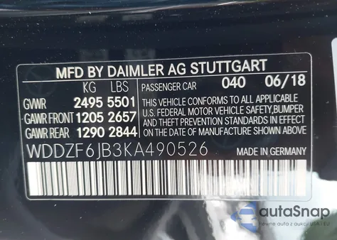 2019 Mercedes-Benz E 450 4Matic from USA, damaged, VIN WDDZF6JB3KA490526